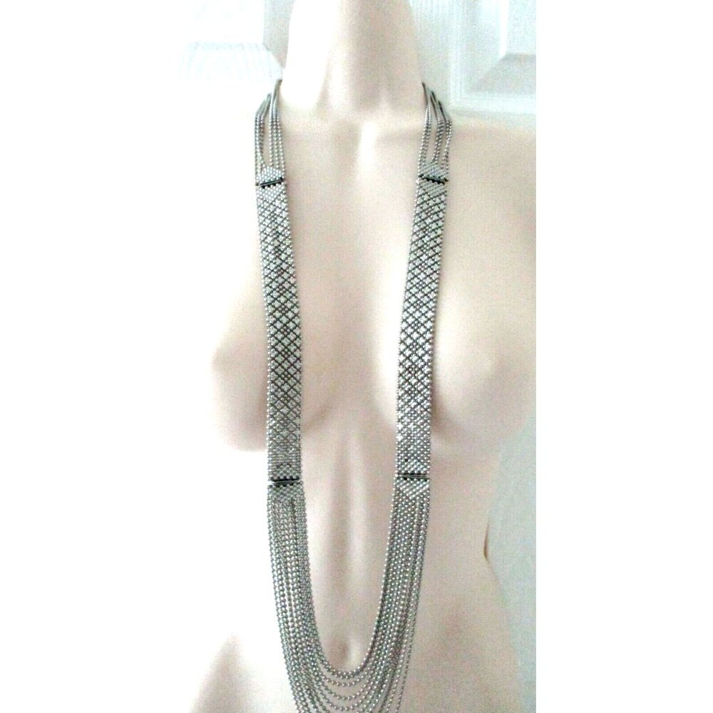 Cabi Villa # 2057 Silver Convertible Chain Necklace Choker Bracelet
